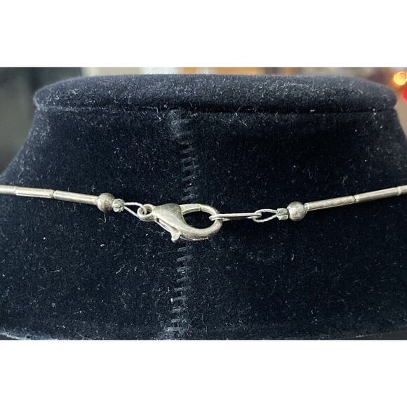 Vintage Stacked Pieces Of Turquoise Double Strand Beads Silver Beads Cover Chain - Picture 3 of 4